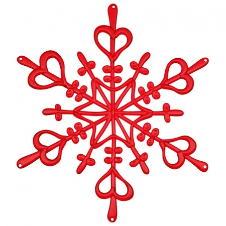 Ozdoba dekoracja świąteczna Koziol FLAKES czerwona L