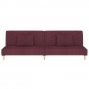2-os. kanapa z podnóżkiem i 2 poduszkami, fioletowa, tkanina