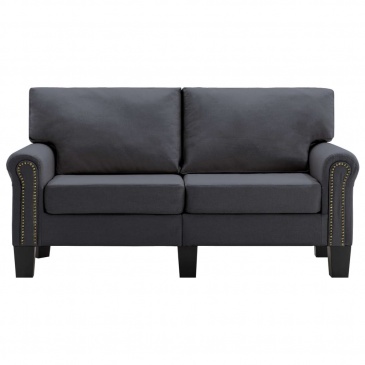 2-osobowa sofa, ciemnoszara, tapicerowana tkaniną