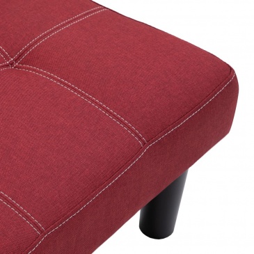 2-osobowa sofa, kolor czerwonego wina, tapicerowana tkaniną