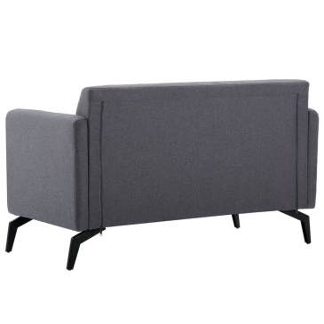 2-osobowa sofa tapicerowana tkaniną, 115x60x67 cm, ciemnoszara