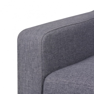 2-osobowa sofa tapicerowana tkaniną, szara