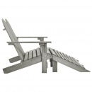 2-osobowe krzesło ogrodowe adirondack z podnóżkiem, jodłowe