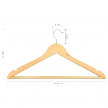 20 szt. wieszaków na ubrania, antypoślizgowe, twarde drewno