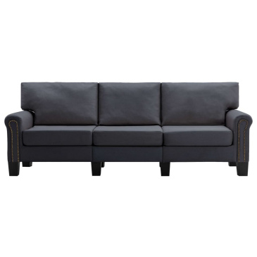 3-osobowa sofa, ciemnoszara, tapicerowana tkaniną