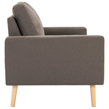 3-osobowa sofa, kolor taupe, tapicerowana tkaniną