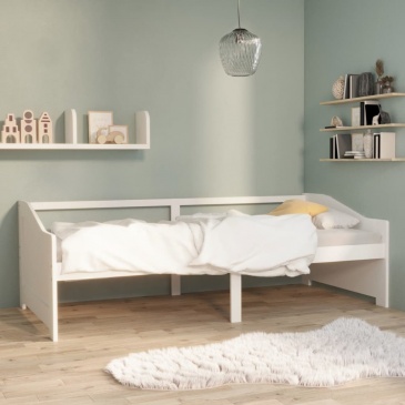 3-osobowa sofa/łóżko, biała, drewno sosnowe, 90 x 200 cm