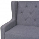 3-osobowa sofa tapicerowana tkaniną, szara