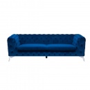 3-osobowa sofa welur ciemnoniebieska SOTRA