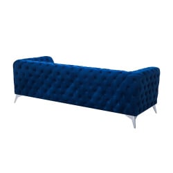 3-osobowa sofa welur ciemnoniebieska SOTRA 3-osobowa sofa welur ciemnoniebieska SOTRA