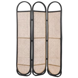 3-panelowy parawan pokojowy cortona jasne drewno z czarnym
