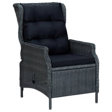 9-cz. zestaw mebli ogrodowych, poduszki, rattan pe, ciemnoszary 9-cz. zestaw mebli ogrodowych, poduszki, rattan pe, ciemnoszary