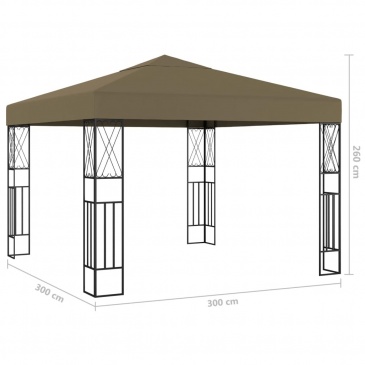 Altana, 3 x 3 m, taupe, tkanina