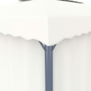 Altana z zasłonami i sznurem lampek led, 3x3 m, kremowa