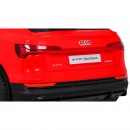Audi e-tron sportback dla dzieci czerwony + pilot + napęd 4x4 + wolny start + radio mp3 + led