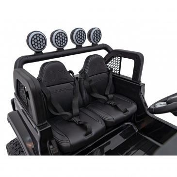 Auto terenowe off-road 3.0 dla dzieci czarny + pilot + wolny start + pasy + audio led