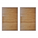 Bambusowe maty łazienkowe, 2 szt., 60 x 90 cm, brązowe