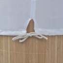 Bambusowy kosz na pranie - owalny, naturalny kolor