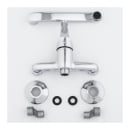 BATERIA KUCHENNA ŚCIENNA KRAN OBROTOWY CHROM