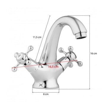 Bateria umywalkowa stojąca kran retro - yoka