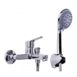 Bateria wannowa ścienna prysznicowa natryskowa chrom - yoka