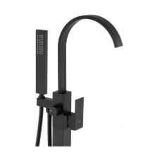 Bateria wannowa wolnostojąca podłogowa czarna - yoka