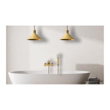 Bateria wannowo prysznicowa natrysk kran ścienny złota