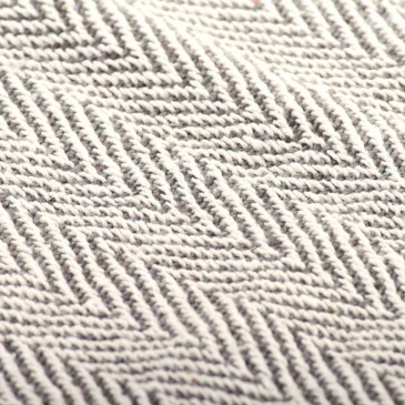 Bawełniana narzuta w jodełkę, 220 x 250 cm, szara