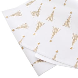 Bieżnik na stół bawełniany choinka 130x32 cm