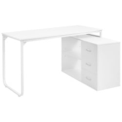 Biurko narożne SOGNE Biały 140 cm 100 cm