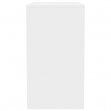 Biurko, wysoki połysk, białe, 90x40x72 cm, płyta wiórowa