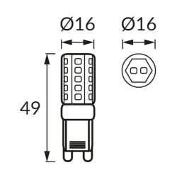 BOB SMD LED G9 4W NW