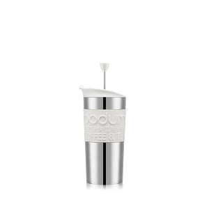 Bodum kubek z zaparzaczem tłokowym do kawy Travel Press 350 ml Off white Bodum kubek z zaparzaczem tłokowym do kawy Travel Press 350 ml Off white