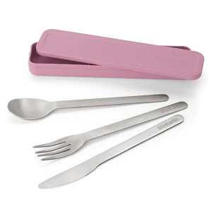 BRABANTIA 241925 - 3-częściowy zestaw sztućców Make   Take - Lilac Pink