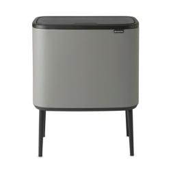 BRABANTIA - Bo Touch Bin - Kosz 11+23 l - 2 komory - Betonowy szary - powłoka mineralna