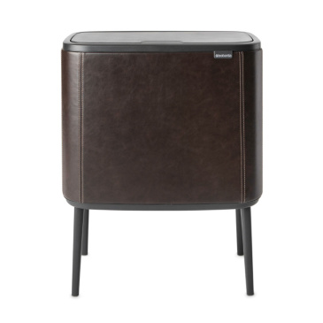 BRABANTIA - Bo Touch Bin - Kosz 11+23 l - 2 komory - Espresso - Skóra ekologiczna