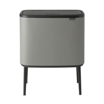 BRABANTIA - Bo Touch Bin - Kosz 36 l - 1 komora - Betonowy szary - powłoka mineralna