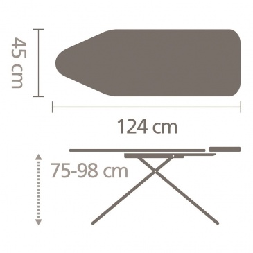 Deska do prasowania 124x45cm Brabantia Titan Oval rozm. C