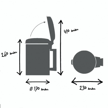 Kosz na śmieci łazienkowy ścienny 3l Brabantia NewIcon biały