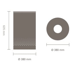 BRABANTIA - Stalowy kosz 60L na bieliznę - Czarny