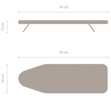 BRABANTIA - Stołowa deska do prasowania - rozmiar S - Metalized