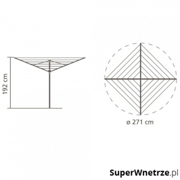 BRABANTIA - Topspinner - Suszarka ogrodowa 40 m