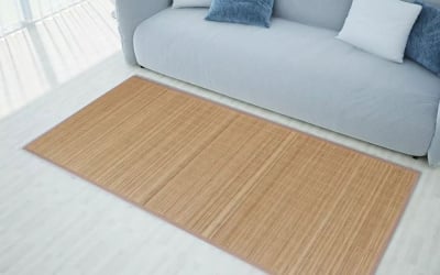 Brązowy dywan bambusowy 80 x 200 cm – naturalny styl do Twojego domu