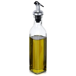 Butelka na oliwę i ocet szklana z dozownikiem 250 ml Butelka na oliwę i ocet szklana z dozownikiem 250 ml