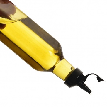 Butelka na oliwę z dozownikiem szklana żółta 265 ml