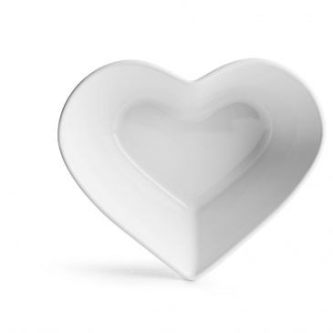 Ceramiczna miska serce 16x13,7x5,4 cm Sagaform biała
