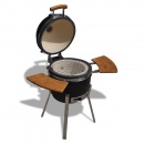 Ceramiczny grill Kamado z wędzarnią, 81 cm