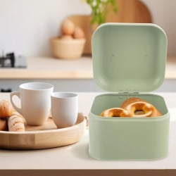 Chlebak metalowy zielony greenish 20x20x17 cm