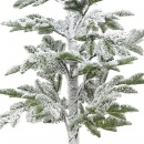 Choinka sztuczna śnieżona na pniu świecąca drzewko świąteczne z lampkami oświetlenie 120 led 150 cm