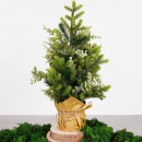 Choinka sztuczna 55 cm z eukaliptusem w doniczce / drzewko świąteczne